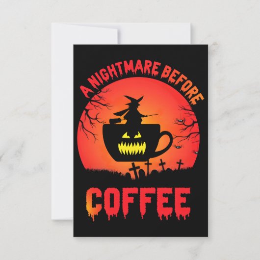 Beste Halloween Koffie Personalisatie – Spooky Cus Bedankkaart (Voorkant)
