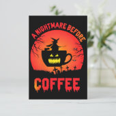 Beste Halloween Koffie Personalisatie – Spooky Cus Bedankkaart (Staand voorkant)