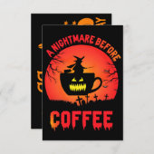 Beste Halloween Koffie Personalisatie – Spooky Cus Bedankkaart (Voorkant / Achterkant)