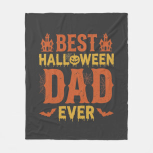 Beste Halloween-vader ooit vintage versleten ontwe Fleece Deken