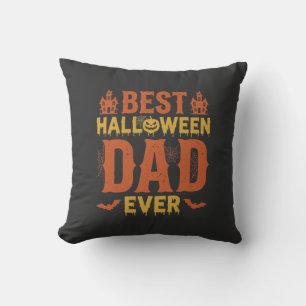 Beste Halloween-vader ooit vintage versleten ontwe Kussen