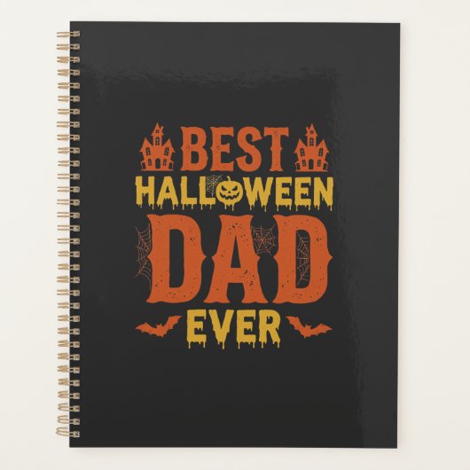 Beste Halloween-vader ooit vintage versleten ontwe Planner (Voorkant)