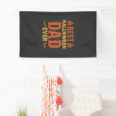 Beste Halloween-vader ooit vintage versleten ontwe Spandoek (Insitu)