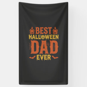 Beste Halloween-vader ooit vintage versleten ontwe Spandoek