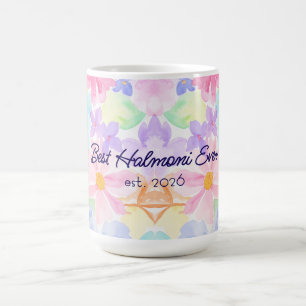 Beste Halmoni Moederdag Aquarel Bloemen Koffiemok