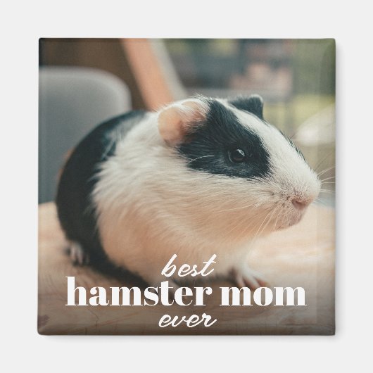 Beste Hamster Moeder Ooit Moderne Custom Pet Foto Magneet (Voorkant)