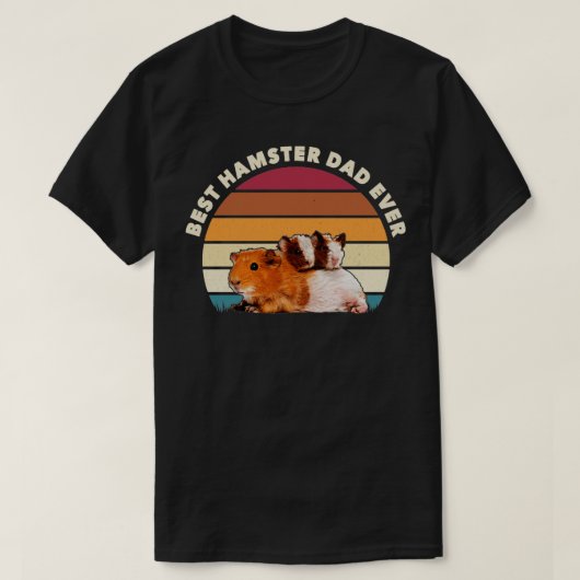 Beste Hamster Pap Ever Retro  Hamster Animal T-shirt (Design voorkant)