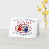Beste Handen Nonno neer Kaart (Gele Bloem)