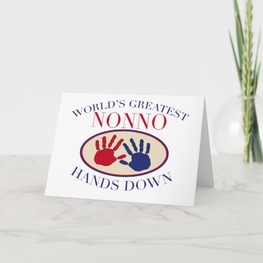 Beste Handen Nonno neer Kaart (Voorkant)