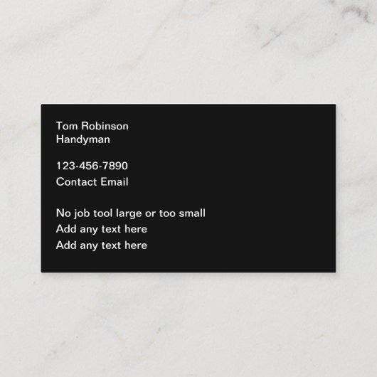 Beste Handyman Business Card Template Visitekaartje (Achterkant)
