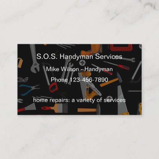 Beste Handyman Tools Design Visitekaartje (Voorkant)