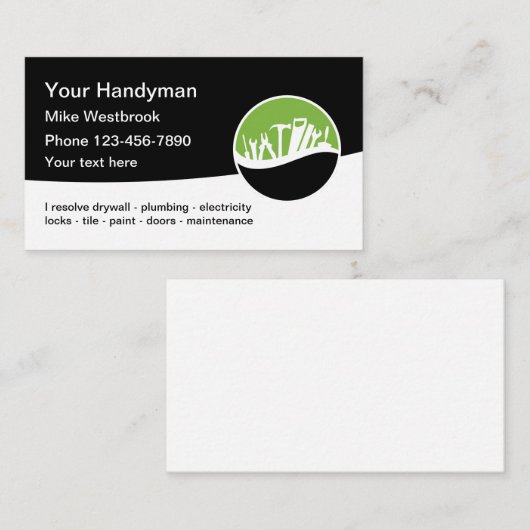 Beste Handyman Visitekaartjes (Voorkant / Achterkant)