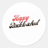 Beste Happy Back to School voor kinderen Meisjes B Ronde Sticker (Voorkant)