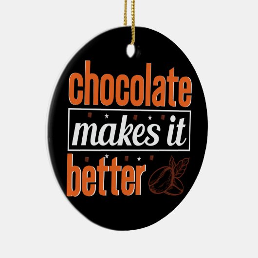 Beste Happy Chocolate Day Design Vector Keramisch Ornament (Rechts)