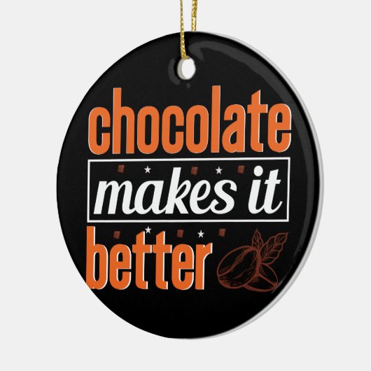 Beste Happy Chocolate Day Design Vector Keramisch Ornament (Links)