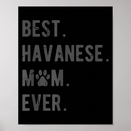 Beste Havanese Moeder Ooit - Grappig Havanese Hond Poster (Voorkant)