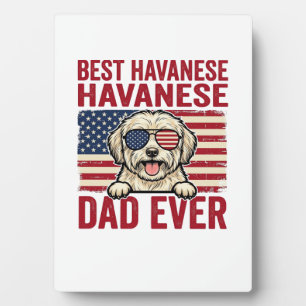 Beste Havanese Vader Ooit Patriottisch Hond Shirt Fotoplaat