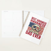 Beste Havanese Vader Ooit Patriottisch Hond Shirt Planner (Display)