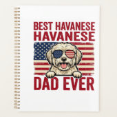 Beste Havanese Vader Ooit Patriottisch Hond Shirt Planner (Voorkant)