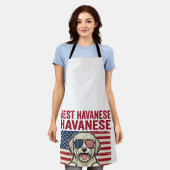Beste Havanese Vader Ooit Patriottisch Hond Shirt Schort (Gedragen)