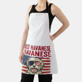 Beste Havanese Vader Ooit Patriottisch Hond Shirt Schort (Insitu)