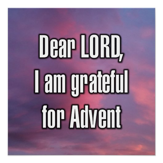 Beste HEER, ik ben dankbaar voor Advent Perfect Poster (Voorkant)