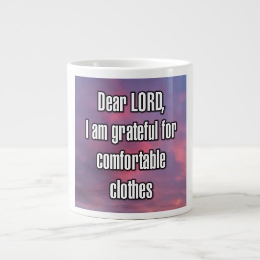 Beste HEER, ik ben dankbaar voor comfortabele... M Grote Koffiekop (Voorkant)