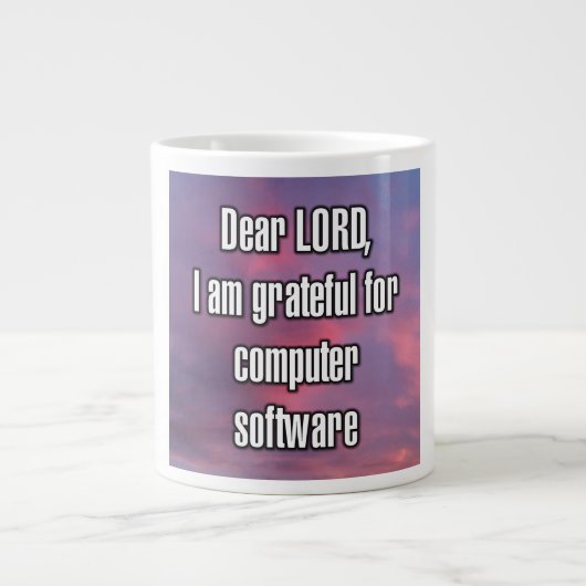 Beste HEER, ik ben dankbaar voor computersoftware Grote Koffiekop (Voorkant)