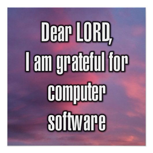 Beste HEER, ik ben dankbaar voor computersoftware Perfect Poster (Voorkant)