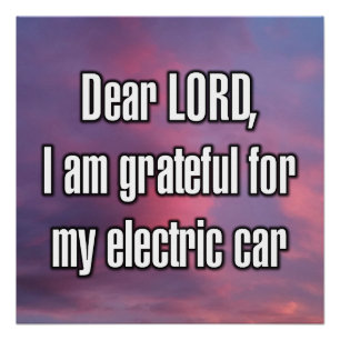 Beste HEER, ik ben dankbaar voor mijn elektrische Perfect Poster