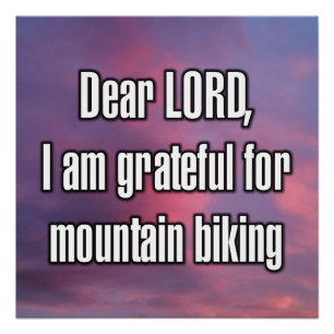 Beste HEER, ik ben dankbaar voor mountainbiken Perfect Poster