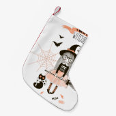 Beste heks Happy Halloween Kleine Kerstsok (Voorkant (Hangend))