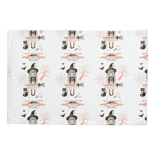 Beste heks Happy Halloween Kussensloop (Achterkant)