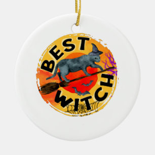 Beste heks keramisch ornament