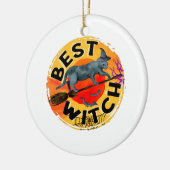 Beste heks keramisch ornament (Links)