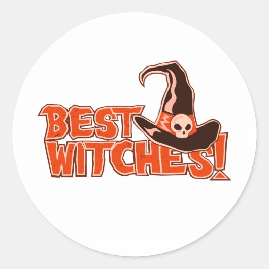 Beste Heksen Grappig Halloween cadeau met heksen P Ronde Sticker (Voorkant)