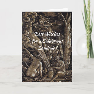 Beste Heksen Halloween Samhain Kaart 5x7