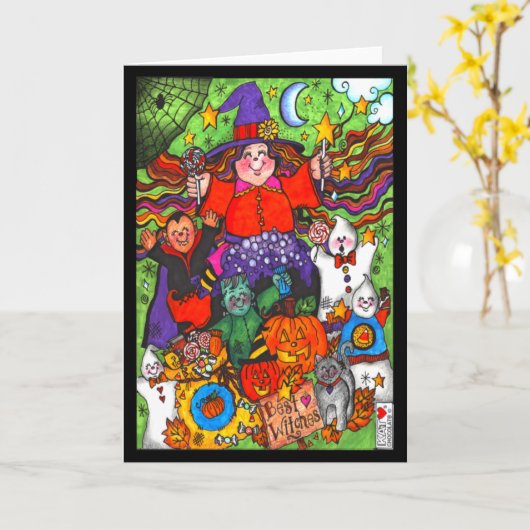 Beste Heksen Kaart (Gele Bloem)