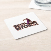 Beste heksen kartonnen onderzetters (Schuin)