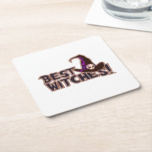 Beste heksen kartonnen onderzetters (Schuin)