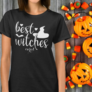 Beste Heksen Vrouwen Zwart en Wit Halloween T-shirt