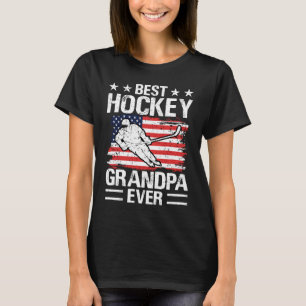 Beste heockey opa ooit patriottische amerikaanse v t-shirt
