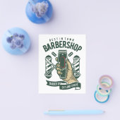 Beste herenkapper vintage logo flyer (Enkel)