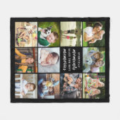 Beste herinneringen Citaat 11 Foto Collage Black Fleece Deken (Voorkant (Horizontaal))