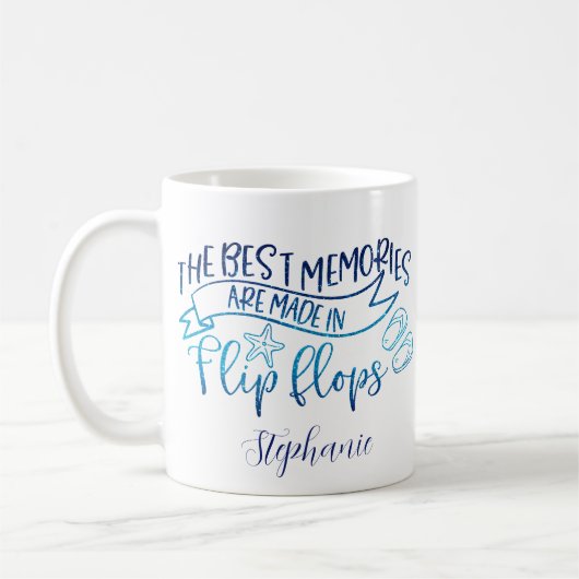 Beste herinneringen gemaakt in Teenslippers gepers Koffiemok (Links)