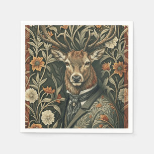 Beste Hert in Vintage Kleding Toverachtig Woud Servet