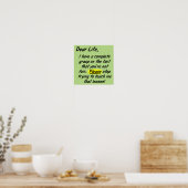Beste het Leven is Niet Eerlijk Houd Op met Grappi Poster (Keuken)