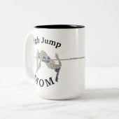 Beste 'High Jump MOM' ooit! Moederdag Tweekleurige Koffiemok (Voorkant links)