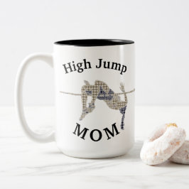 Beste 'High Jump MOM' ooit! Moederdag Tweekleurige Koffiemok