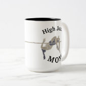 Beste 'High Jump MOM' ooit! Moederdag Tweekleurige Koffiemok (Voorkant rechts)